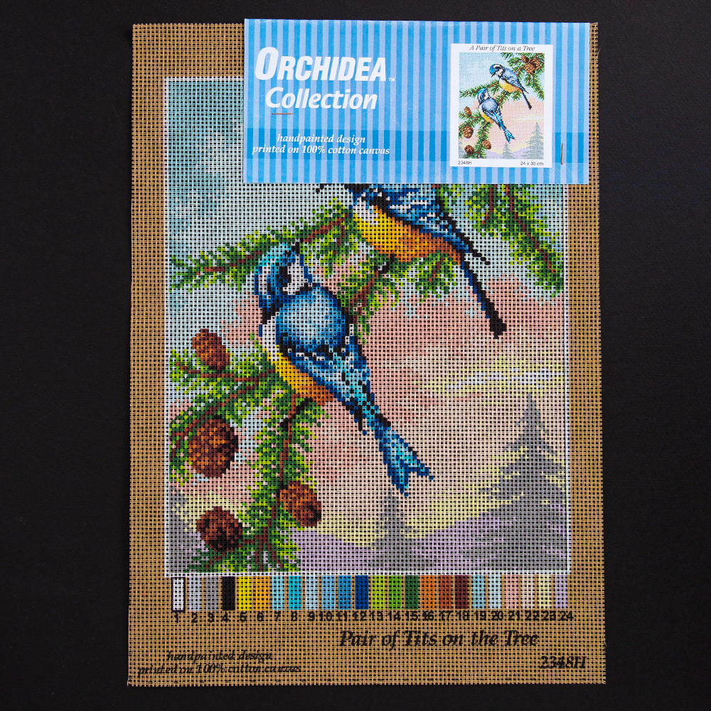 ORCHİDEA 24 x 30 cm Daldaki Kuşlar Baskılı Goblen 2348H